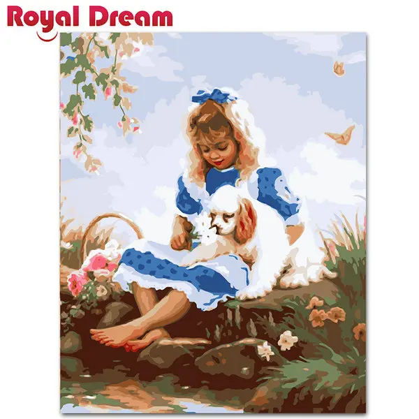 

Idyllic девушка DIY живопись по номерам Акриловая Краска по номерам ручная роспись маслом на холсте для гостиной