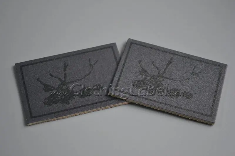 Пользовательская кожаная этикетка для джинсовой ткани печать логотипа высечка