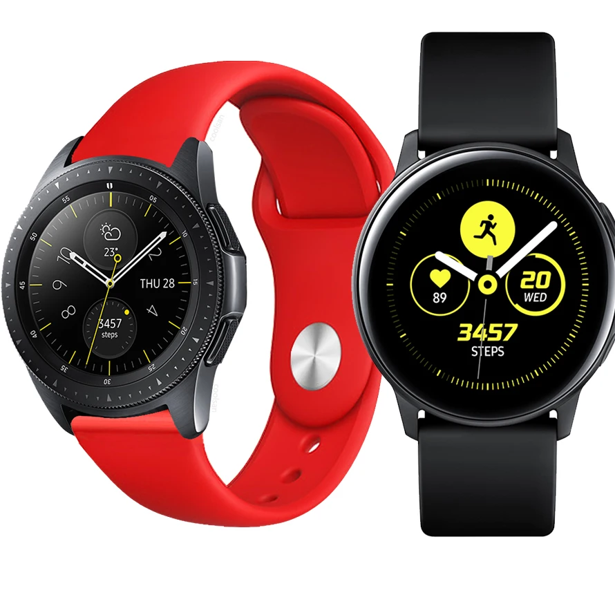 Ремешок для часов amazfit bip ремешки для часов 22 мм 20 мм Galaxy Watch 46 мм 42 мм samsung gear sport s2 s3 Frontier классический ремешок для часов