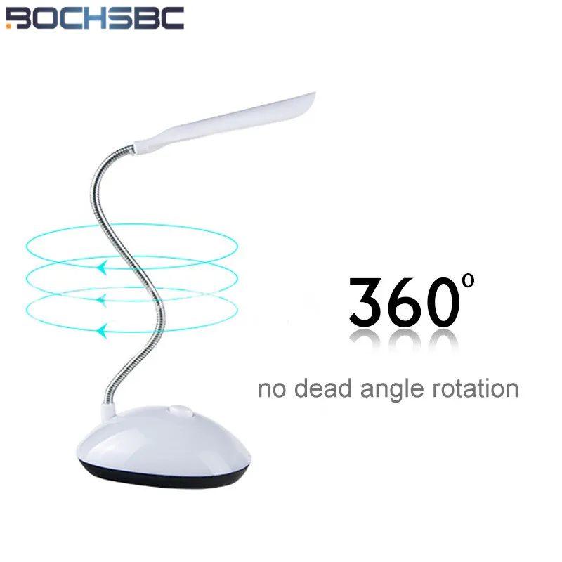 BOCHSBC LED Desk Lights Eye Protection Reading Night Light 360 Degree Rotation Portable Mini Book Study Bedroom Table Lamp | Лампы и