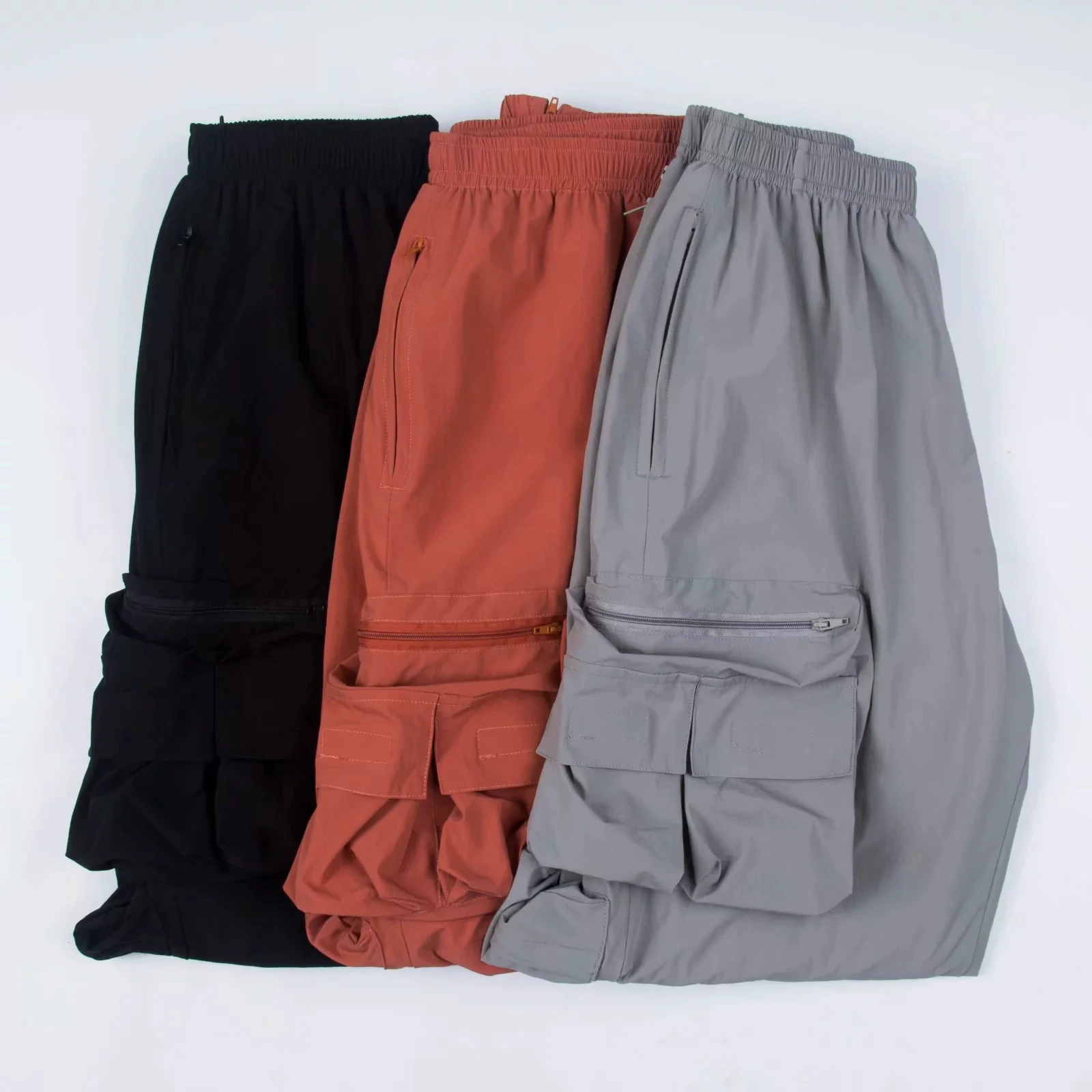 

2019 Vintage black cargo pants women pockets loose harem high waist pants joggers streetwear long trousers ladies streetwear