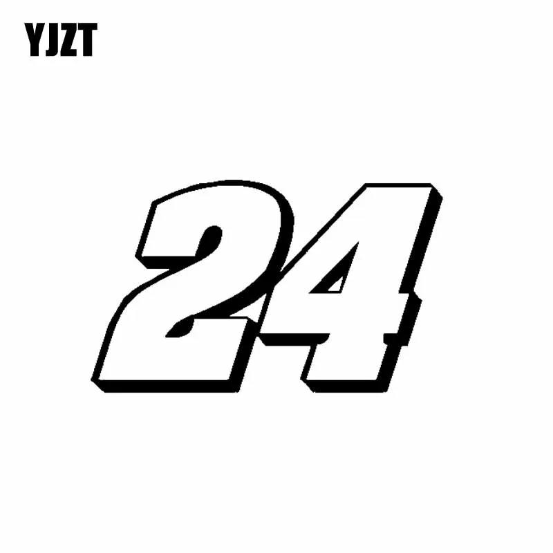 

YJZT 16CM*9.6CM Interesting Number 24 Decoration Car-styling Car Sticker Decal Vinyl C11-0863