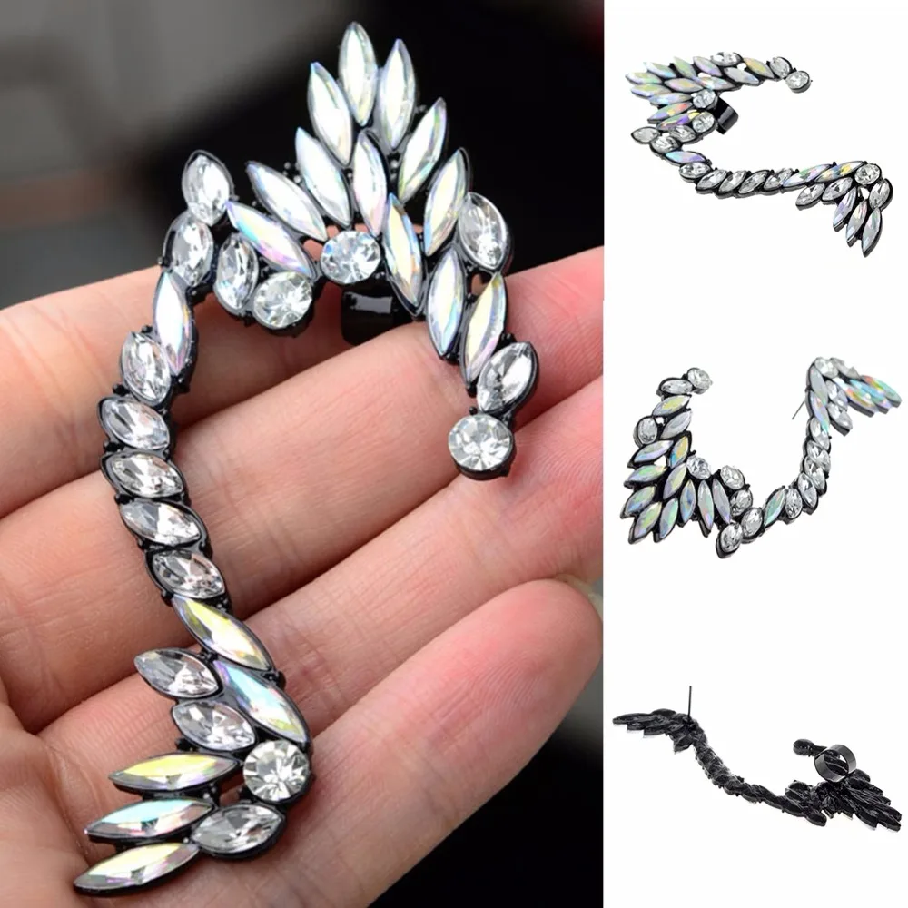 Готический преувеличены Угол Крылья Акриловые клип уха панк эльф Полный