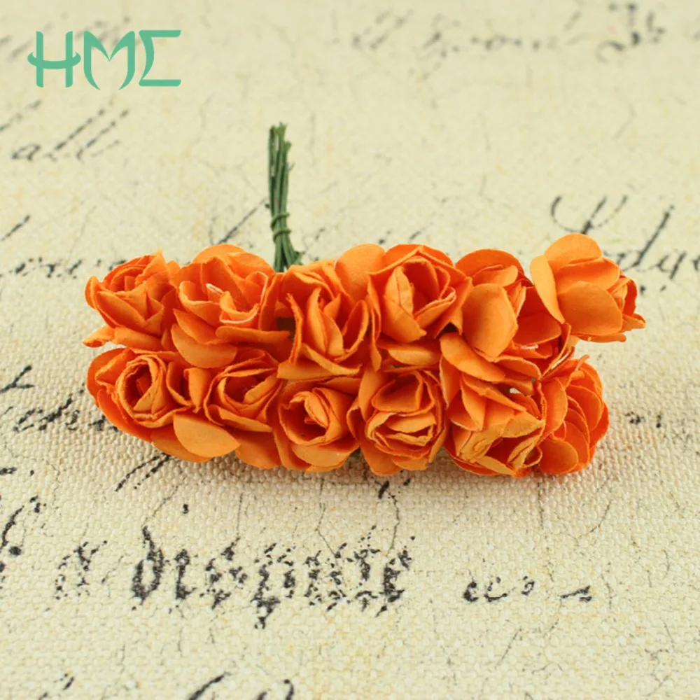 144pcs Multicolor Artificial Paper Flowers For Wedding Car Fake Roses Used Decoration Candy Box DIY Wreath Handmade | Дом и сад