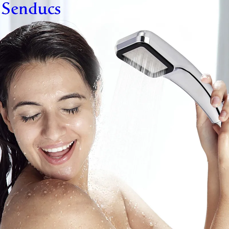 

Senducs Hand Shower Quality ABS Bathroom Shower Head Water Saving Bathroom Hand Shower 300 Holes Pressurized Water Shower Head