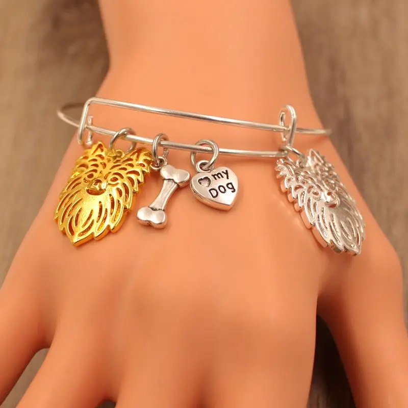 Браслет с животными браслеты для чихуахуа собака любовь сплав металла мужчин и
