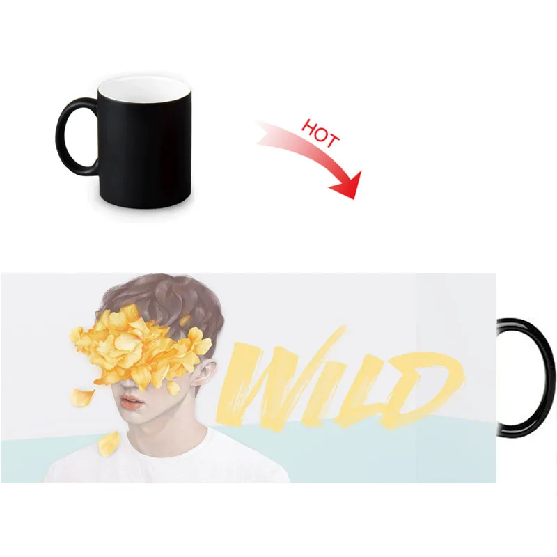 Кружка для кофе Troye Sivan термореактивная меняющая цвет на заказ керамическая чашка