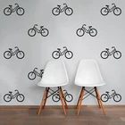 Современные виниловые наклейки на стены с геометрическим узором, велосипеды, настенные наклейки для дома, гостиной, 20 шт.компл.