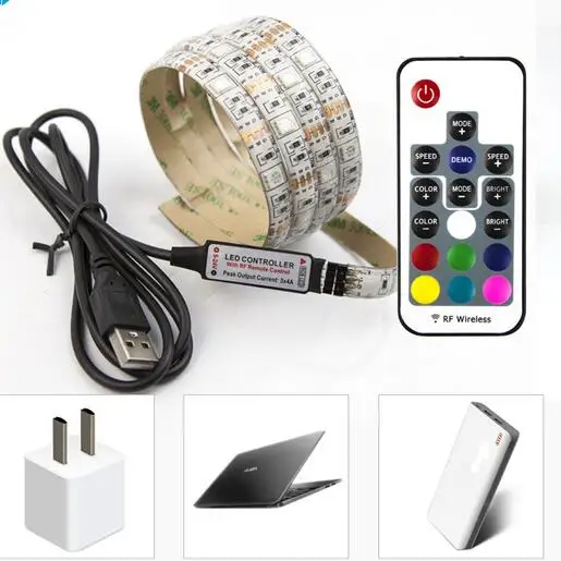 5V USB Powered Led Strip Light TV Backlighting Home Theater 