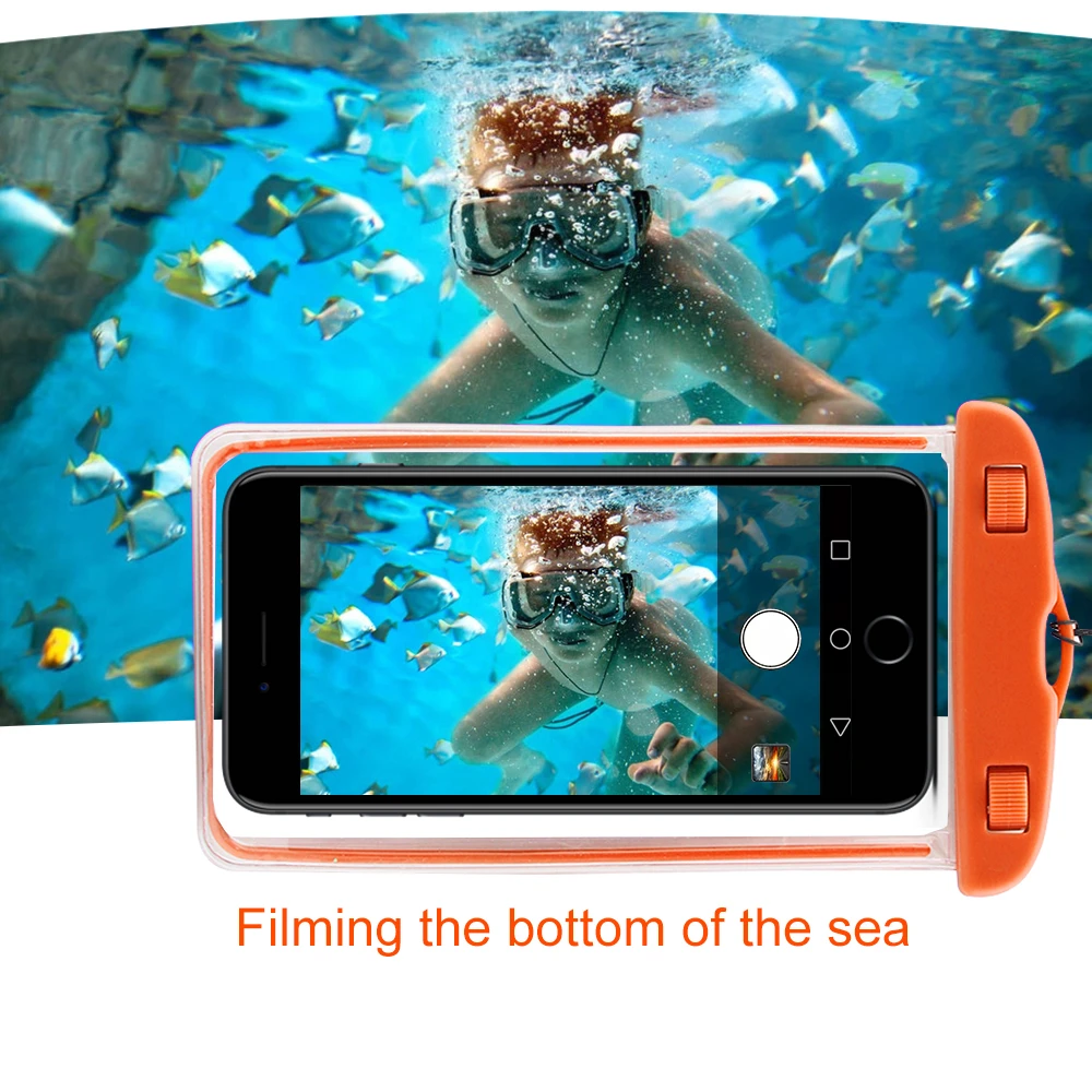 Полностью прозрачный водонепроницаемый чехол для телефона сумка iPhone Huawei Xiaomi