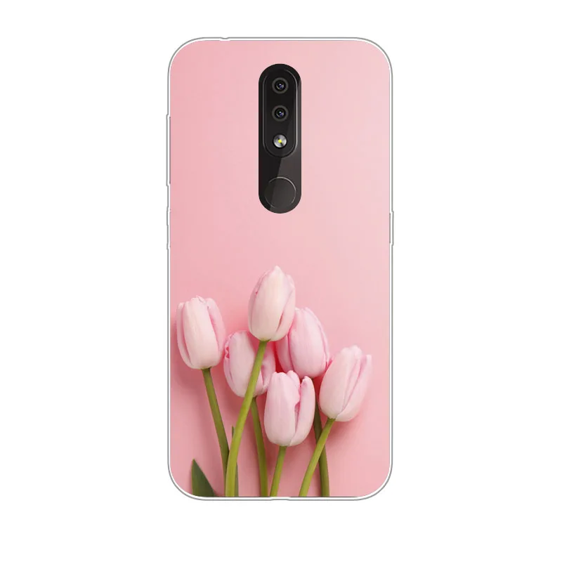 Чехол для Nokia 4 2 мягкий чехол из ТПУ с разноцветными лепестками Nokia4.2 телефона Coque