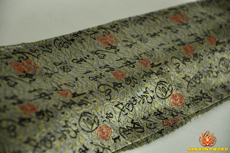 Японский самурайский катана меч сумки серый китайский каллиграфия Стиль