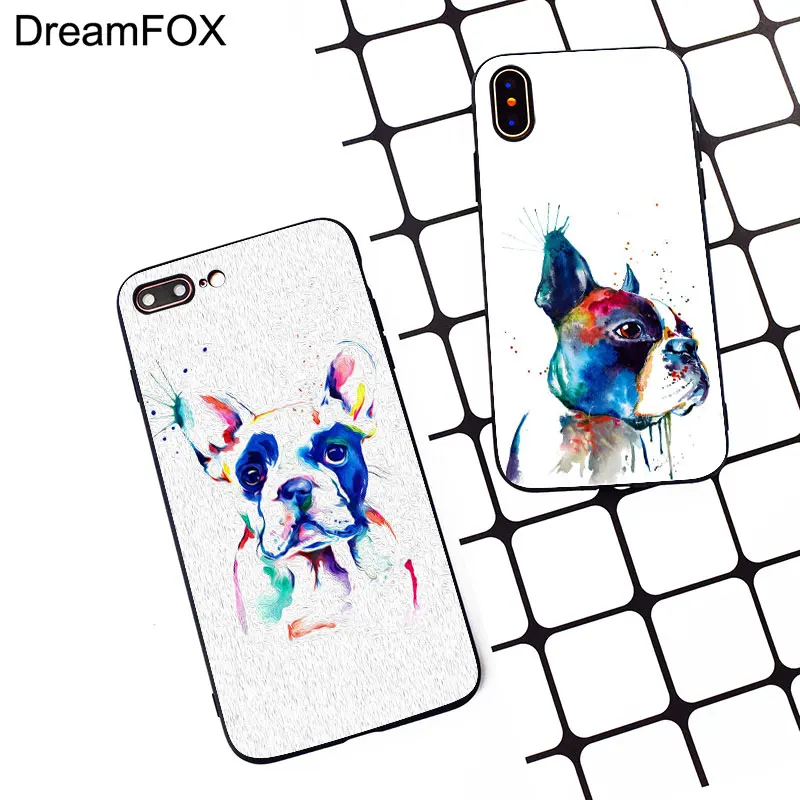 M224 Черный силиконовый чехол с французским бульдогом для Apple iPhone 11 Pro XR XS Max X 8 7 6 6S Plus