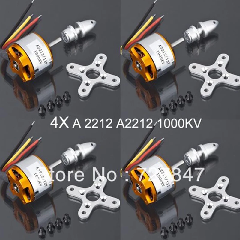 4 шт. A2212 1000KV XXD бесщеточный мотор с внешним ротором для самолета вертолета