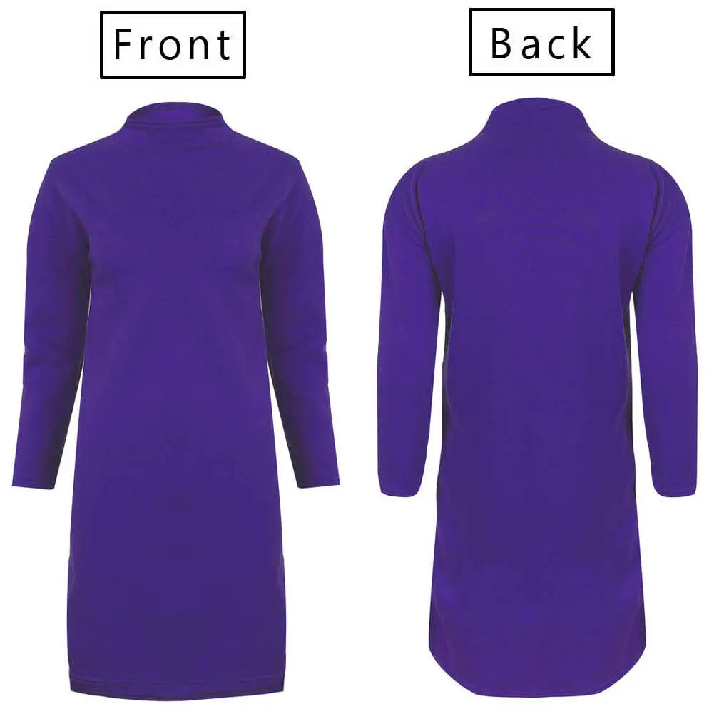 Женское осеннее платье с высоким воротником 5 цветов свитер длинным рукавом
