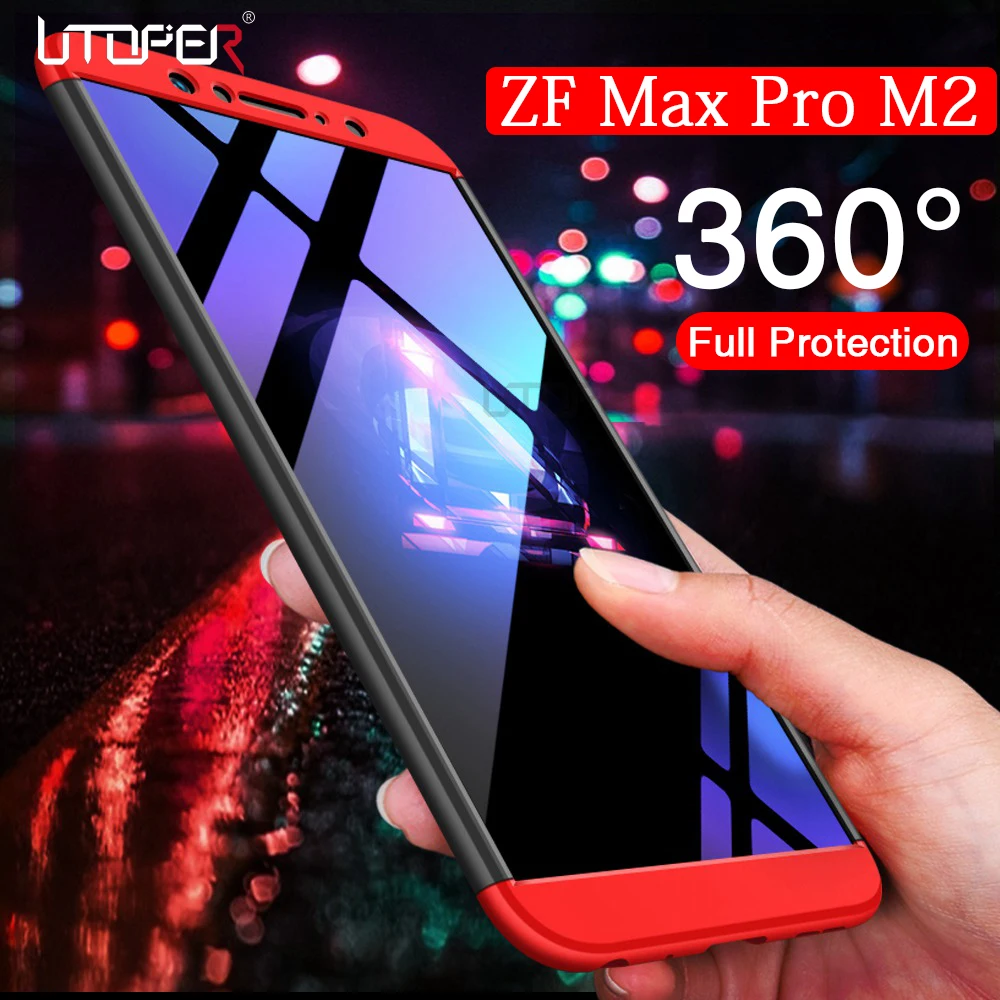 Чехол для Asus Zenfone Max Pro M2 с полным покрытием 360 Роскошный Жесткий чехол из