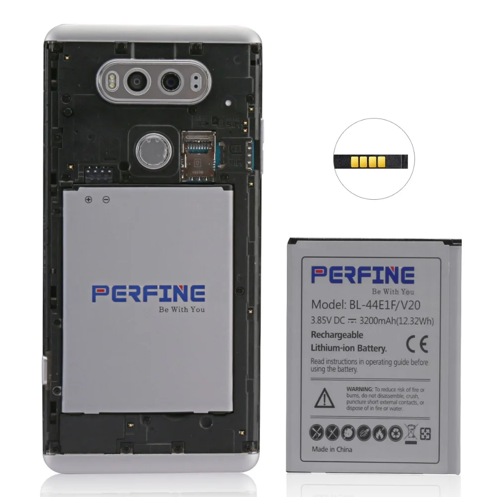 Аккумулятор Perfine BL-44E1F для LG V20 3200 мА · ч VS995 US996 LS997 H990DS H910 H918 литий-ионный | Мобильные