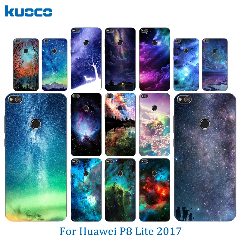 Мягкий ТПУ Телефон чехол для Huawei P8 Lite 2017/Honor 8 Lite/P9 2017/Nova Lite/GR3 2017 звездное небо
