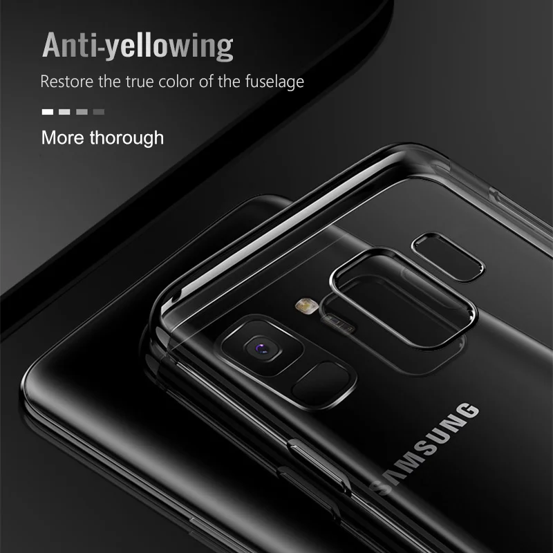 Прозрачный чехол с покрытием для Samsung Galaxy S9 S8 Plus S6 S7 edge Ультратонкий Мягкий ТПУ Note 9