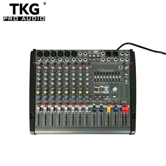 TKG CMS600 CMS600 с Пластик крышка платье для выступления на сцене звуковой динамик 6 каналов Профессиональный смешивания консольный микшер аудио