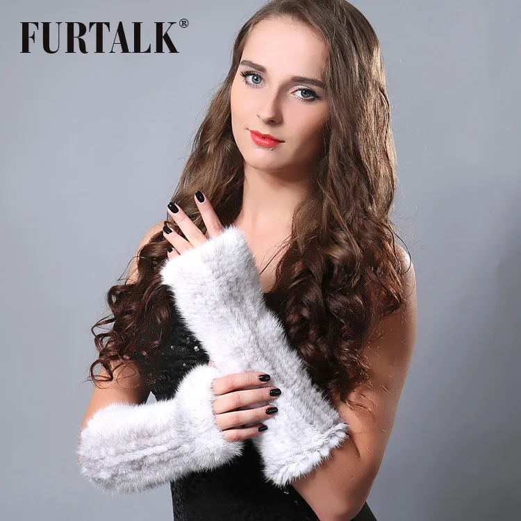 Новые зимние женские перчатки из натурального меха норки длиной 30 см|women winter