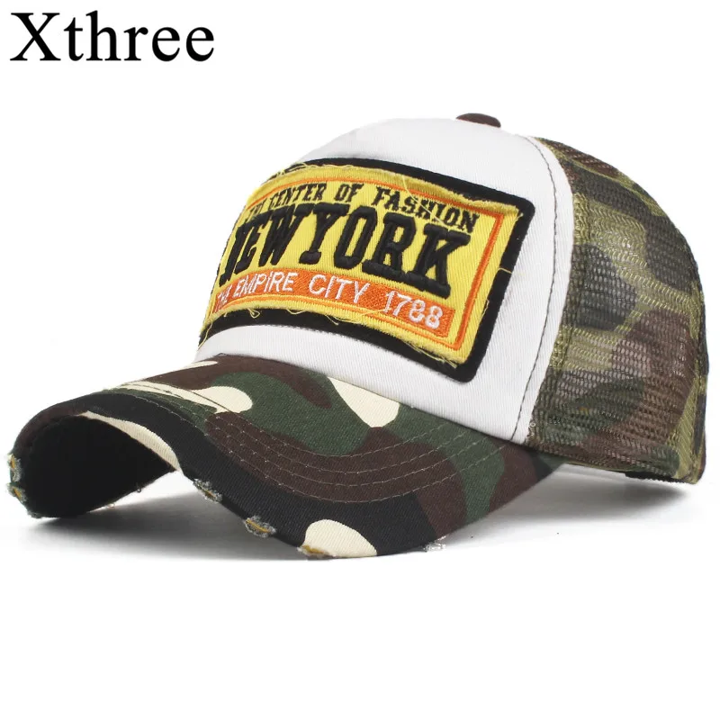 Летние бейсболки Xthree камуфляжные сетчатые головные уборы для мужчин и женщин