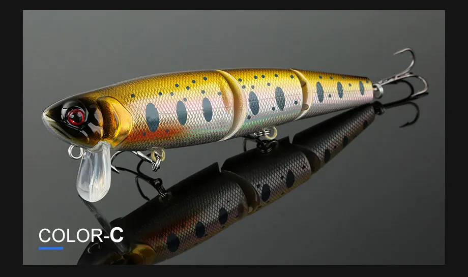 JOHNCOO Профессиональный 3 этапа Minnow 110 мм 20g искуственные рыболовные приманки для рыбалки Topwater воблер(Wobbler) блесна приманка для щуки
