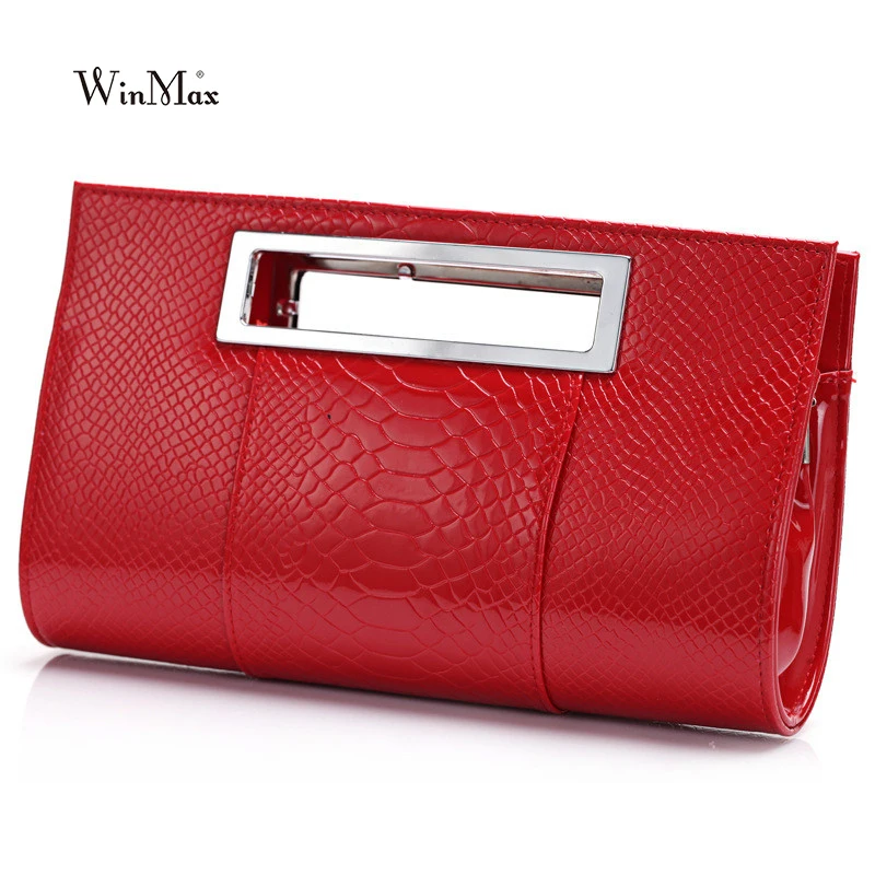 

New Brand Women Leather Handbags Fashion Solid Alligator Design Day Clutches Bags for Lady Female Clutch Evening Party Bags