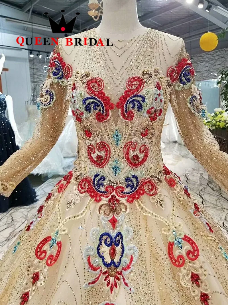 High Quality 2021 Vestido De Festa A line O Neck Luxury Evening Dress Robe De Soiree Lady Evening Gown Long Formal Dress EV125
