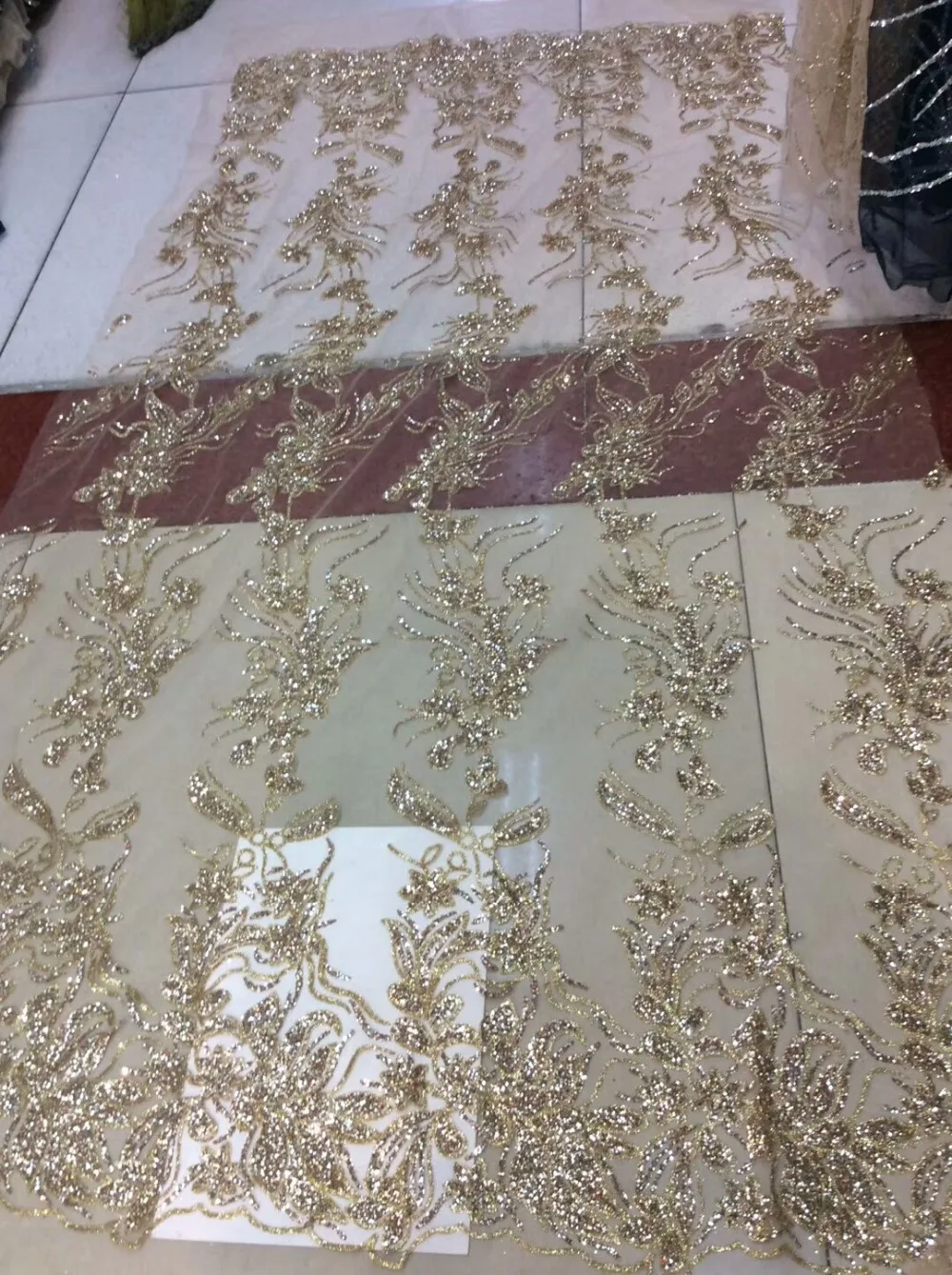 

5 yards of African lace MYHL1368 high-end wedding fabrics Nigeria hot products factory direct sales you can customize any patter
