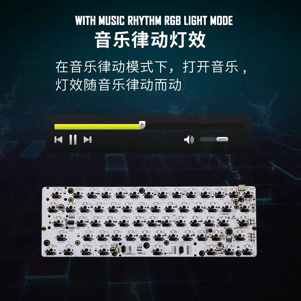Gk61 60% пользовательская механическая клавиатура с rgb переключателем светодиоды