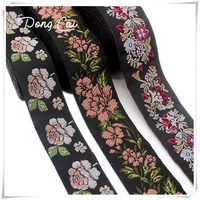 ethnic ribbon polyester cotton webbing embroidered jacquard trim ruban ethnique lace embellishments for sewing 5yardslot