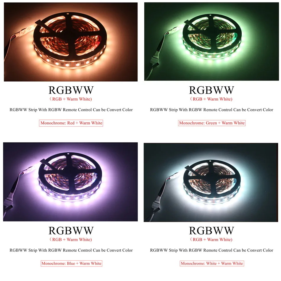 SMD 5050 4 в 1 RGBW RGBWW Светодиодная лента Водонепроницаемая IP65 IP67 IP20 5 м 300LED DC 12V Гибкая