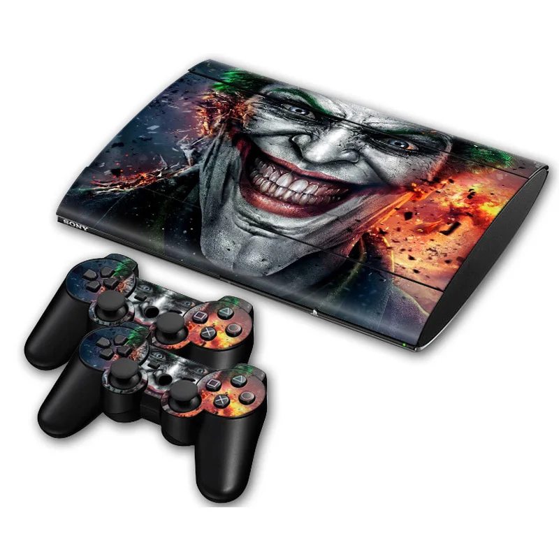 Виниловый стикер в стиле Джокера для Sony PS3 Super Slim 4000 CECH и 2 Защитных устройство