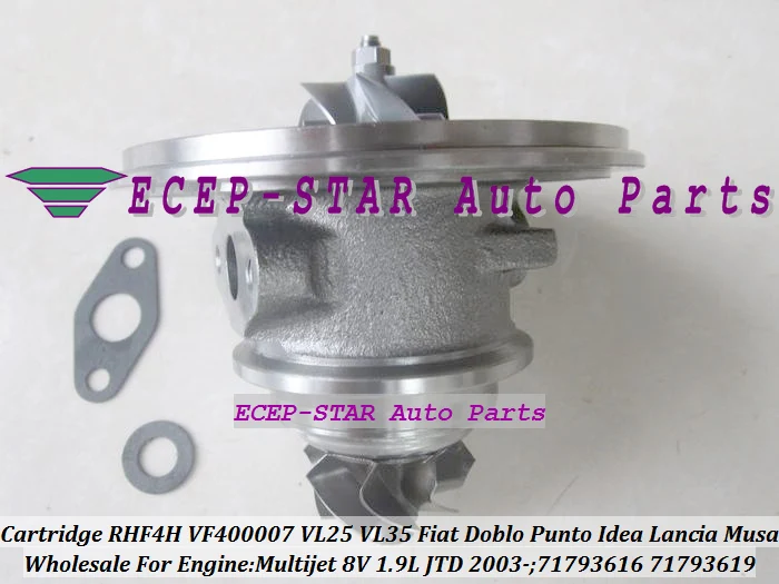 Бесплатная доставка турбокартридж CHRA RHF4H VF400007 VL25 VL35 71793616 71793619 для FIAT Doblo Punto 2 Idea