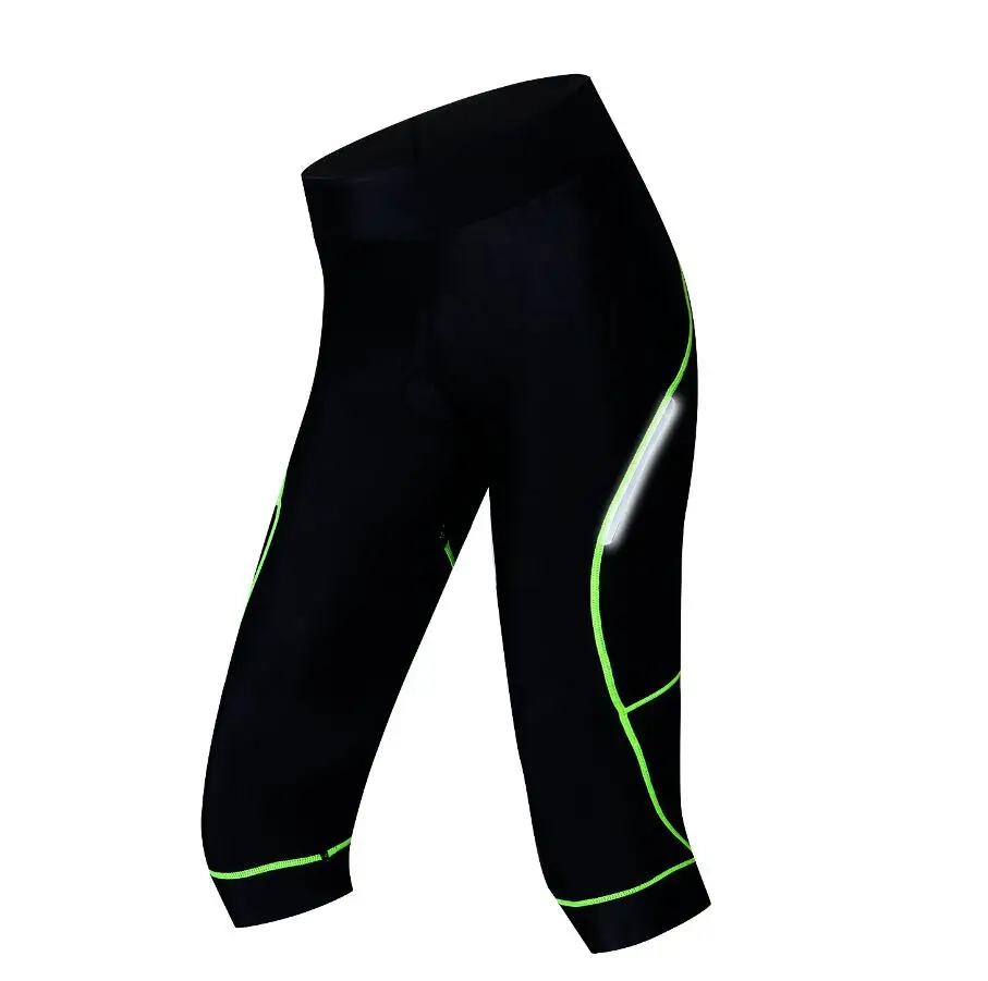 Pants Женские велосипедные шорты, 4D гелевая накладка, черные, для езды на велосипеде, 3/4 штаны, противоударные, MTB велосипед, половина штанов, светоотражающие, culote ciclismo - Цвет: Pants