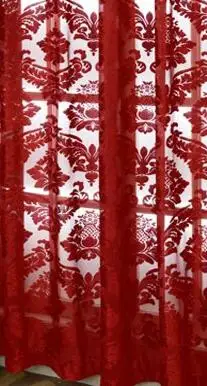 Tulle Европейские украшения для дома, большие красные жаккардовые затемненные занавески для свадьбы, гостиной, спальни, оконные шторы - Цвет: Tulle
