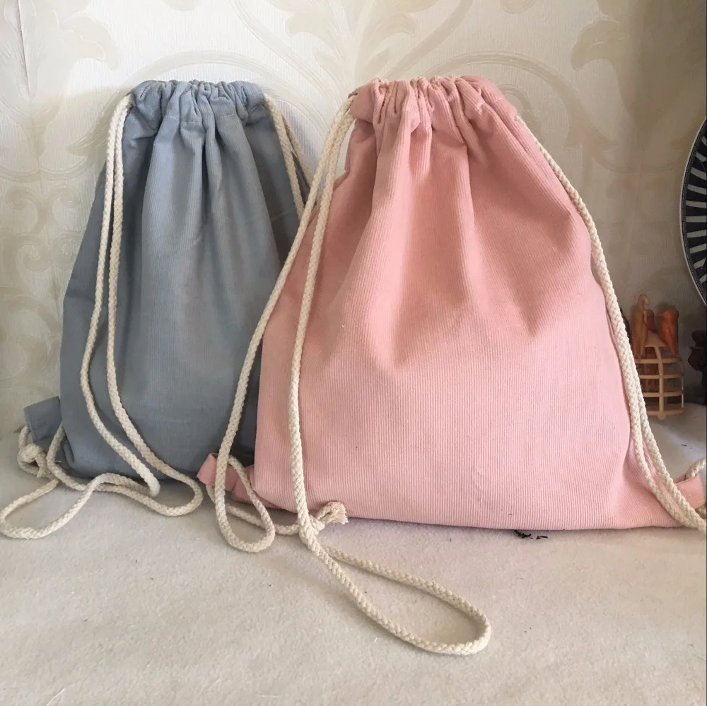 Вельветовый экологически чистый рюкзак YILE на шнурке для прогулок и езды