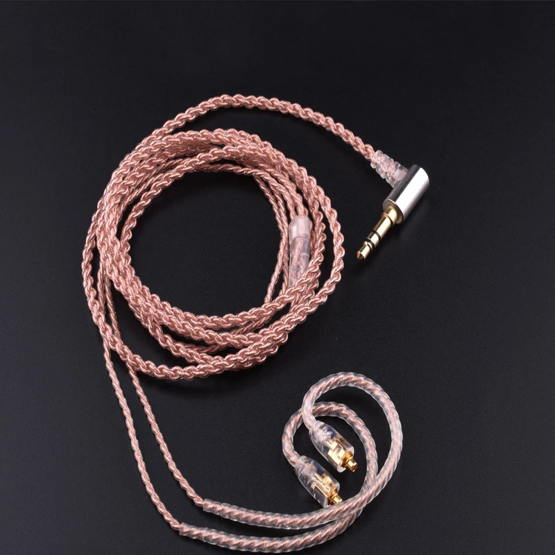 Обновленный кабель HIFI MMCX для Shure SE215 SE535 SE846 SE425 провод наушников с термоусадочной