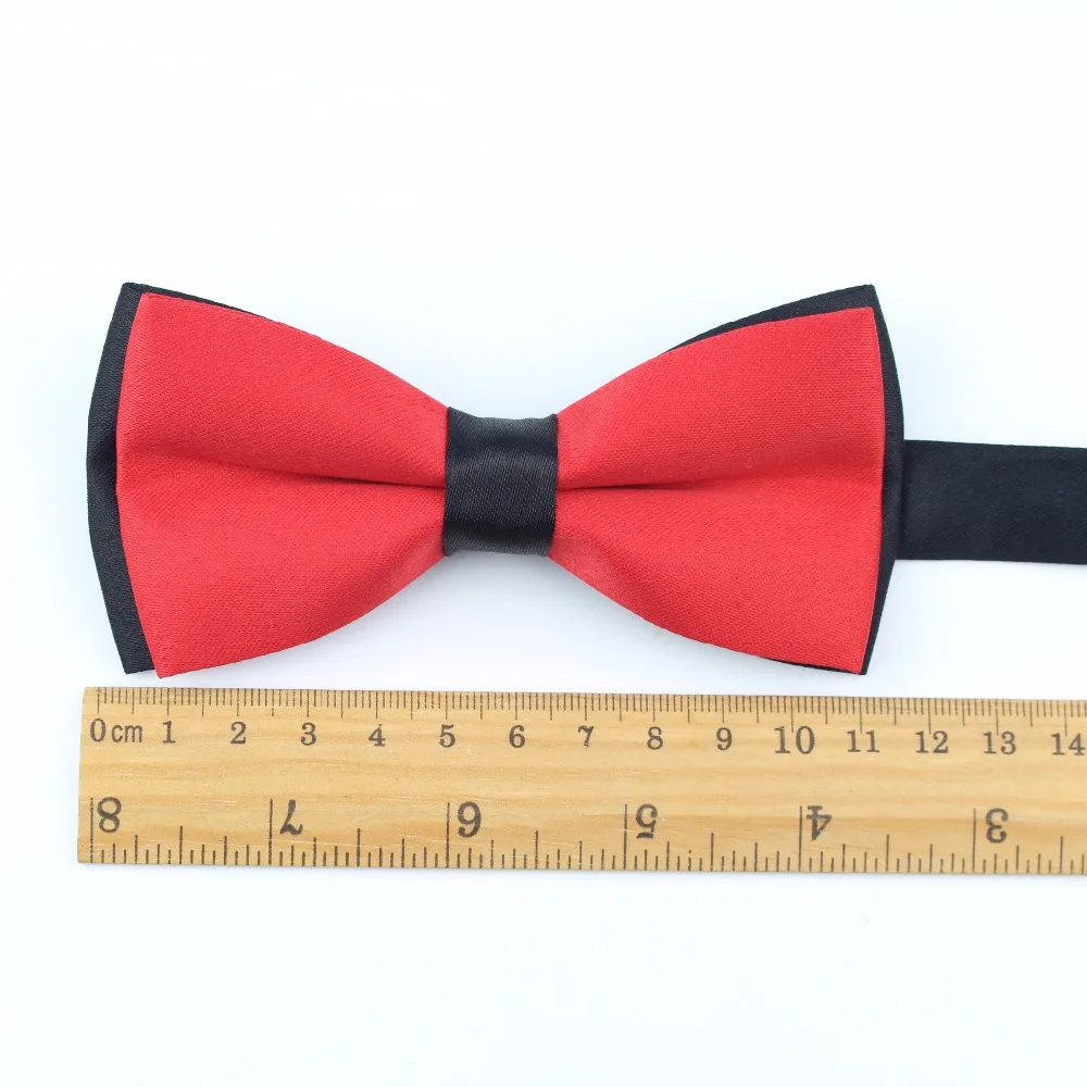 Мужской двухцветный галстук бабочка гибкий Гладкий мягкие матовые галстуки