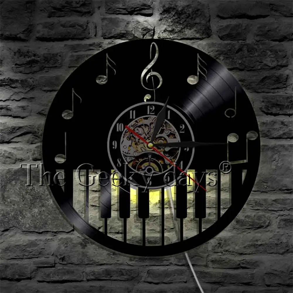 1 шт. настенные часы с виниловой клавиатурой|vinyl record clock|record clockclock wall art |