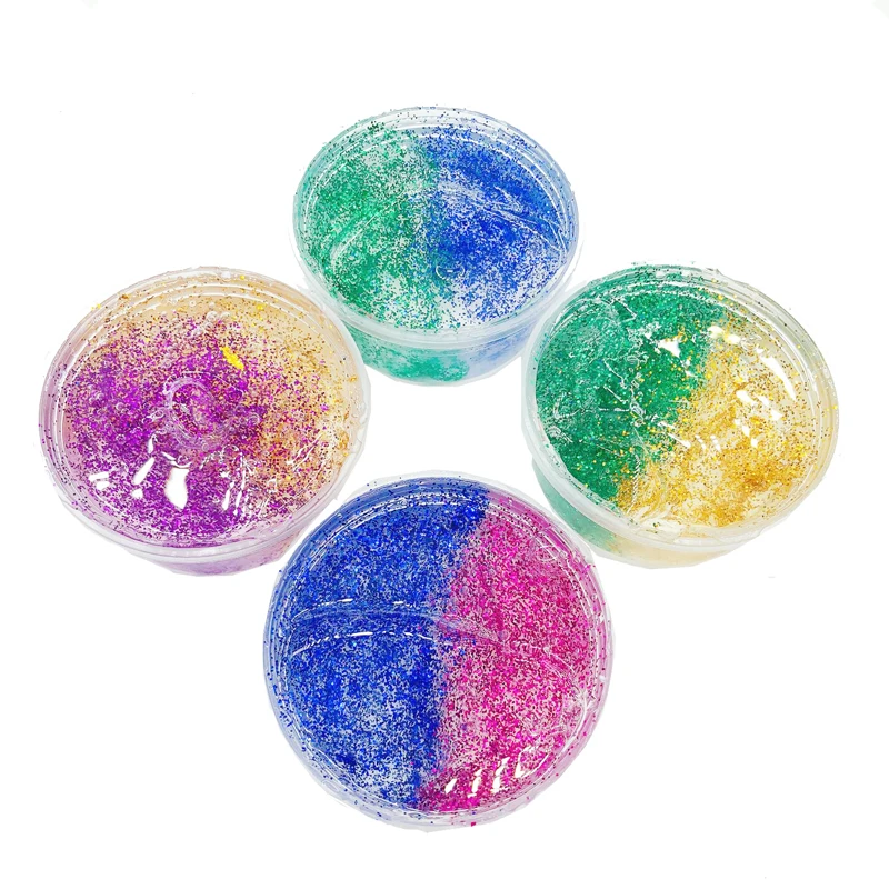 

DIY Glitter Slime Crystal Mud Color Gradient Decompression Crystal Cloud Mud Light Plasticine Clay Toys Children Gifts J05001