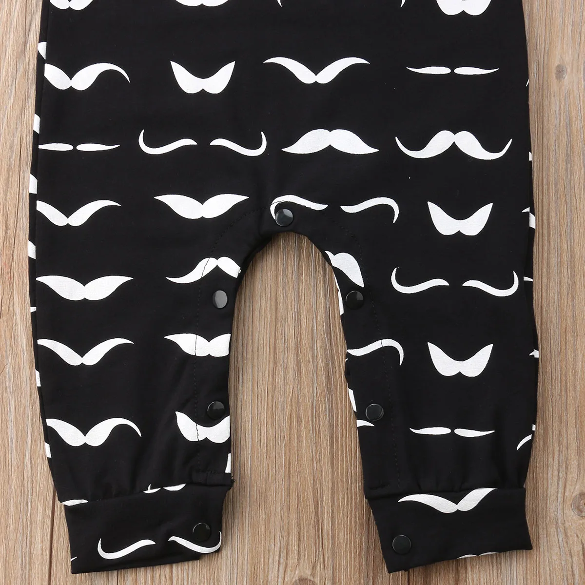 Infant Baby Boys Girls Clothes Romper Jumpsuit Playsuit Mustache Printed Cute Cotton Outfits Hat 2pcs 0-24M | Детская одежда и