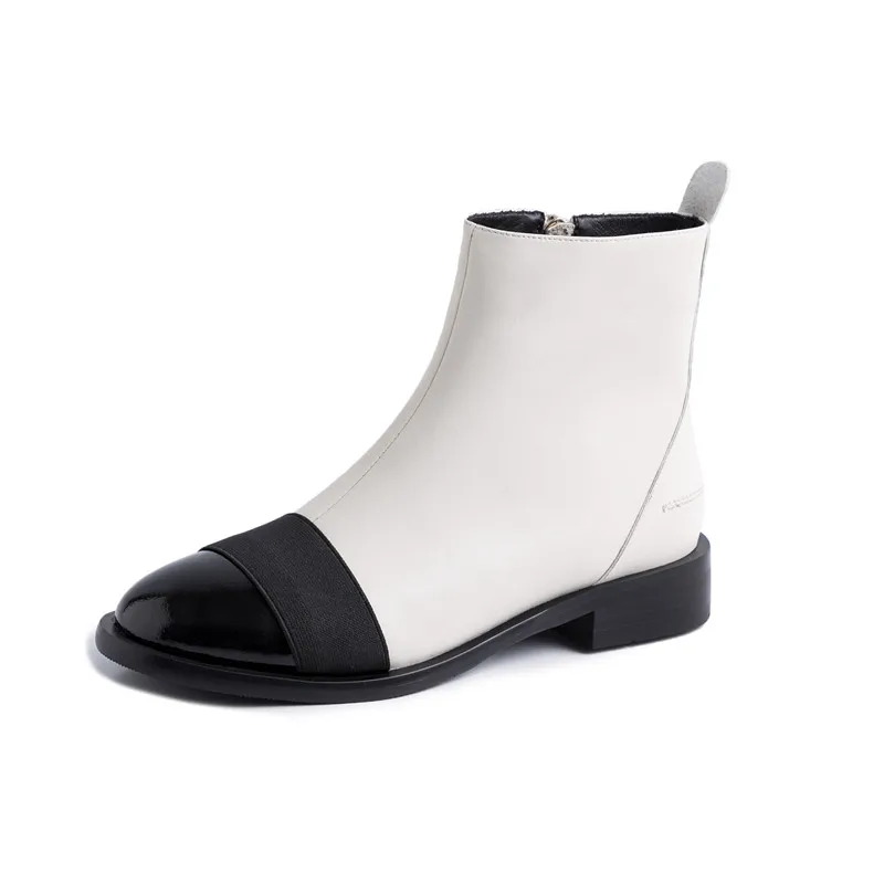 Masgulahe 2020 new arrival women ankle boots round toe zip autumn comfortable fashion square low heels casual shoes woman | Обувь