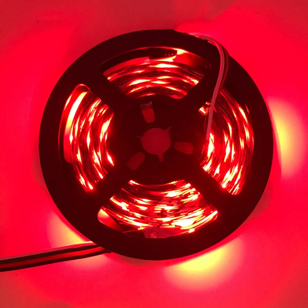 Водонепроницаемая SMD rgb Светодиодная лента светильник 2835 5 м светодиодный светильник rgb светодиодный s Лента Диодная лента гибкий музыкальный контроллер DC 12 В адаптер