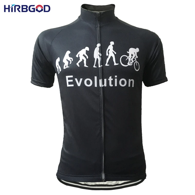 

HIRBGOD Men's Dark Grey Evolution Short Sleeve Cycling Jersey-HI128
