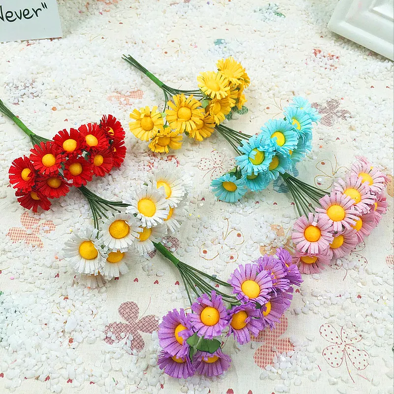 Мини букеты африканских цветов хризантемы искусственный шелк/свадебное