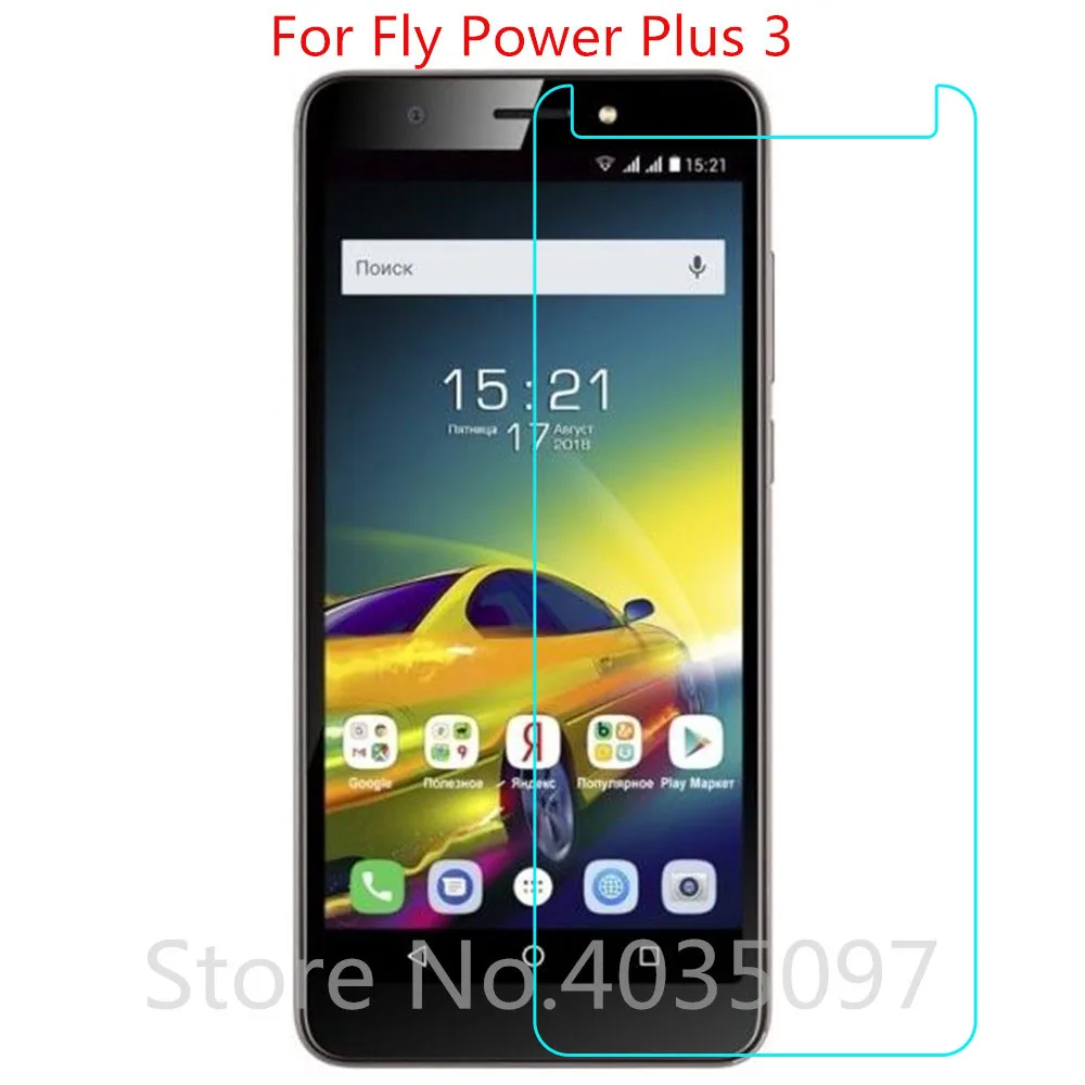2.5D 9H закаленное стекло для Fly Power Plus 3 на телефон защитная пленка стекло|Защитные