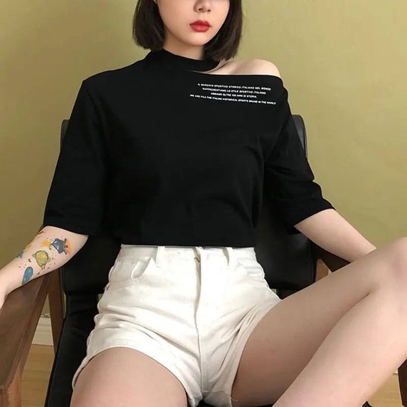 Volocean 2019 Летняя женская футболка хлопковые футболки для женщин с надписью Женская