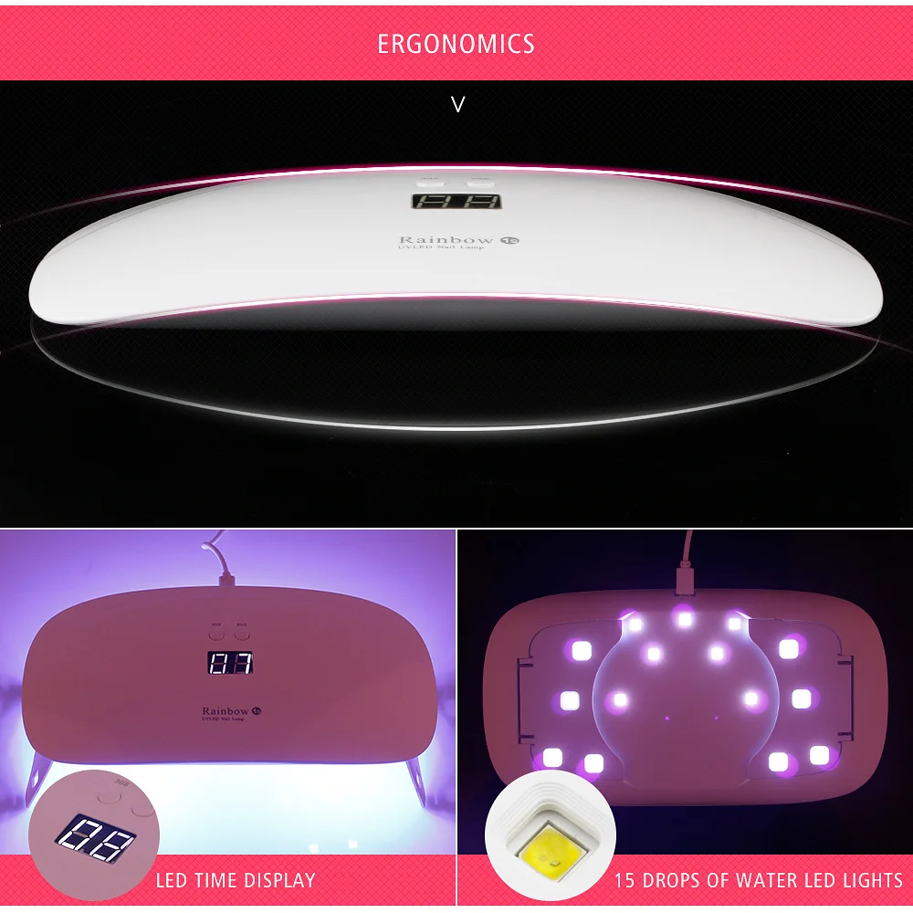 15 LED УФ Сушилка для ногтей инструменты дизайна Гель лак отверждающее устройство